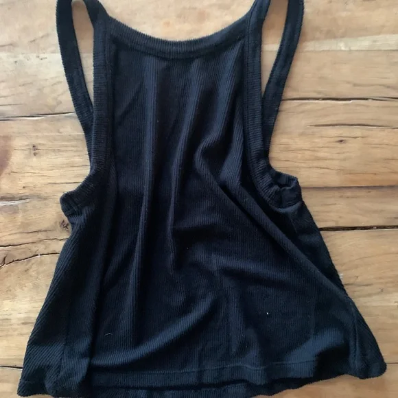Black intimately free people ribbed low back high neck tank top - Picture 5 of 7